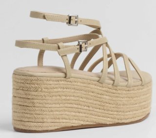 Sandalias Beige Plataforma Talla 36 Mim