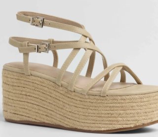 Sandalias Beige Plataforma Talla 36 Mim