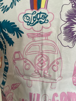 T-shirt Lotto Y2K stile hippy multicolor