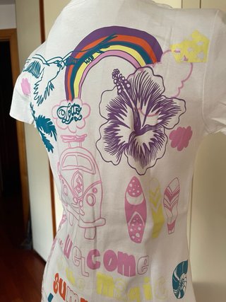 T-shirt Lotto Y2K stile hippy multicolor