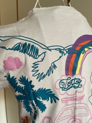 T-shirt Lotto Y2K stile hippy multicolor