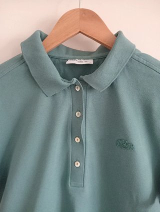 Polo Lacoste Talla L Verde Azulado