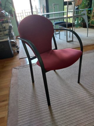 2 Sillones Confidente granate y Negro