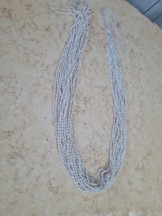 Filo di perle di fiume bianche nos vintage