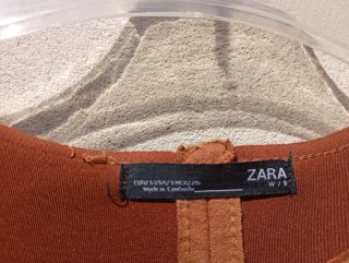 Abrigo Zara S Beige/Marrón