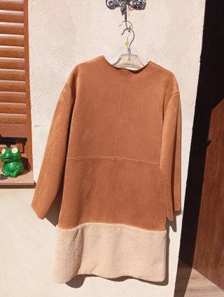 Abrigo Zara S Beige/Marrón