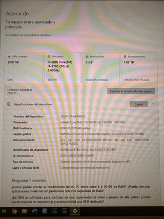 Pc completo i7 + Monitor ASUS + Periféricos