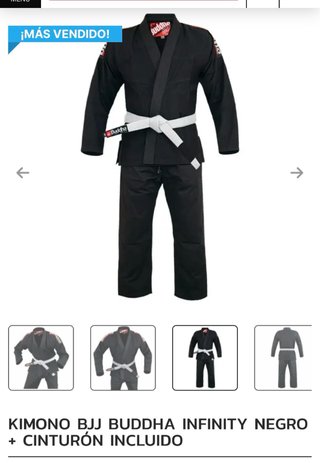 Kimono Jiu Jitsu Buddha Talla A3 Negro
