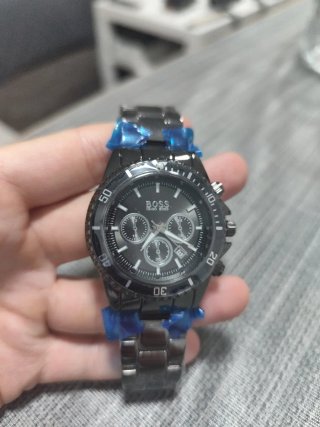 Reloj Boss Hombre Negro y Plateado