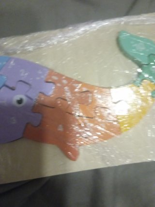 Puzzle de madera pez numerado