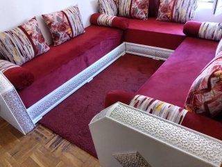 Sofá Marroquí Modular Rojo Terciopelo