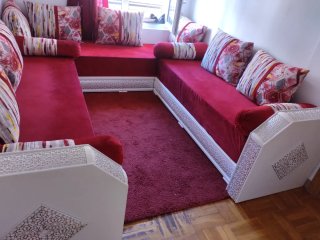 Sofá Marroquí Modular Rojo Terciopelo