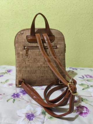 Mochila Corcho Portugues de Flores Nueva!!
