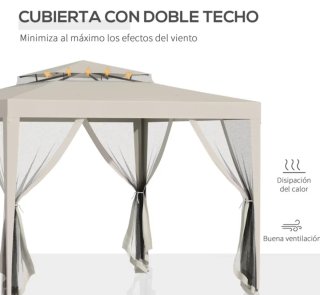 NUEVA! Pérgola carpa gazebo 3x3 CON MOSQUITERA