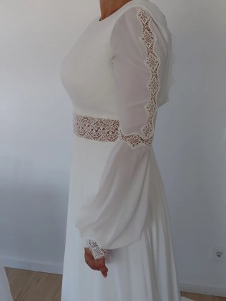 Vestido de novia blanco, sin estrenar.