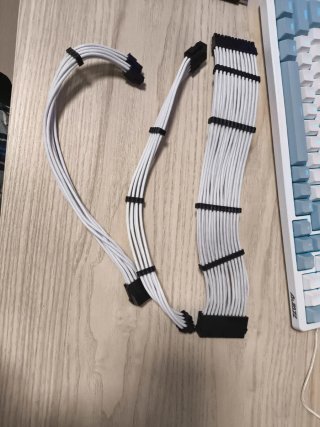Cables extensión PSU blancos