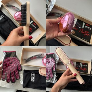 Plancha para pelo TYMO beige y rosa