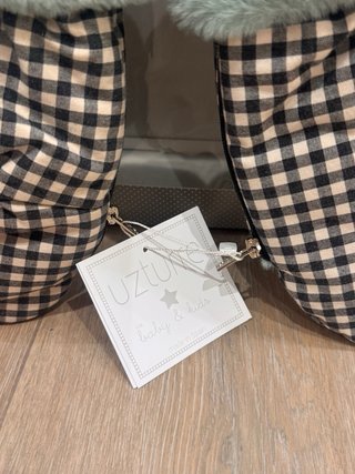 Manoplas Uzturre Invierno Vichy Blanco y Negro
