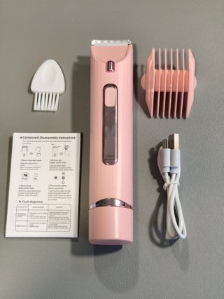 Afeitadora Eléctrica Mujer 2 en 1 Rosa y Dorada