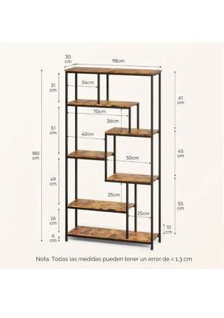 Estantería Metálica y Madera