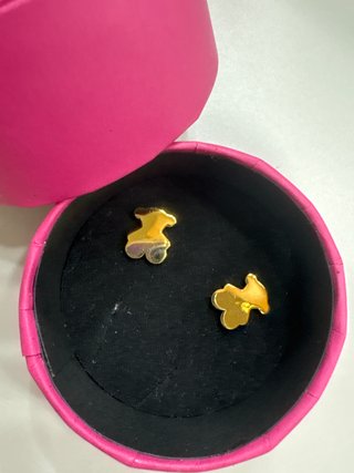 Pendientes Oso Tous plata con baño de oro
