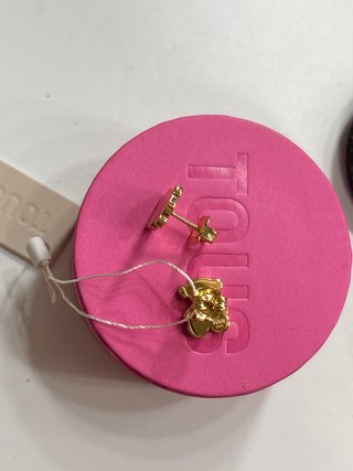 Pendientes Oso Tous plata con baño de oro