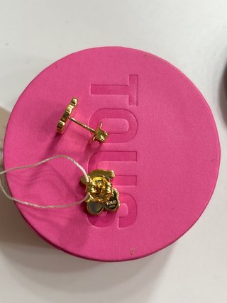Pendientes Oso Tous plata con baño de oro