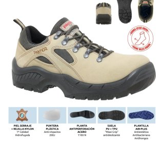 Zapatos de seguridad Panter Beige/Negro