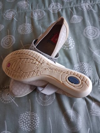 Zapatos Fluchos Talla 40 Beige/Plata