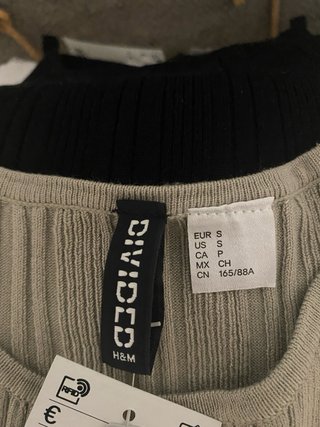 Top H&M beige de canalé