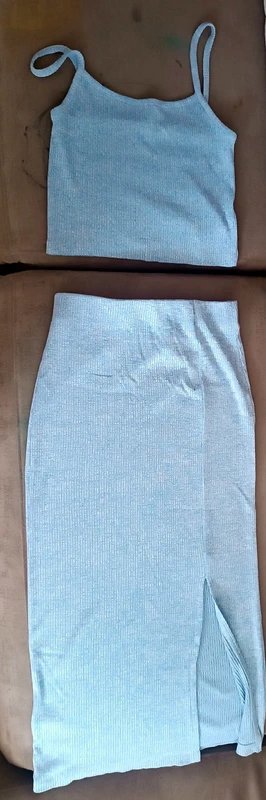 Conjunto Top y Falda Azul