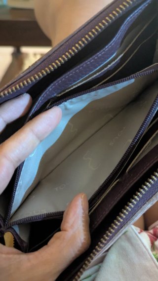 Monedero/ cartera Tous Piel Beige y Morado
