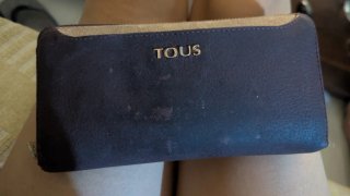 Monedero/ cartera Tous Piel Beige y Morado