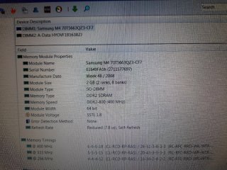 4Gb (2x 2GB) DDR2 SODIMM PC2-6400 800MHz RAM