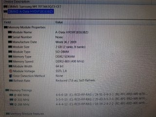 4Gb (2x 2GB) DDR2 SODIMM PC2-6400 800MHz RAM