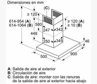 Campana extractora Balay 3BC997GX