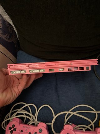 Ps2 Rosa Slim + 2 Mandos y memory rosa