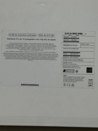 Macbook Pro 14” M3 Cinza Espacial