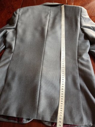 Americana gris con forro morado