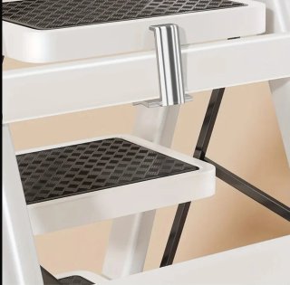 1 UD Escalera Plegable Blanca 3 Peldaños