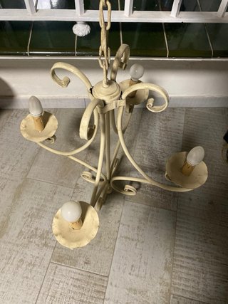 Lámpara colgante vintage beige 2 Unidades