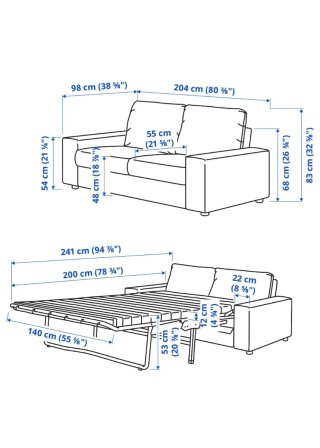 Sofá cama Ikea Vilmer