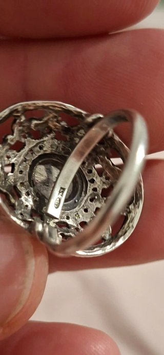 Anillo Plata con Piedra Morada