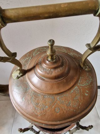 Samovar Marroquí Hervidor Agua Cobre y Laton