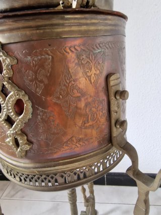 Samovar Marroquí Hervidor Agua Cobre y Laton