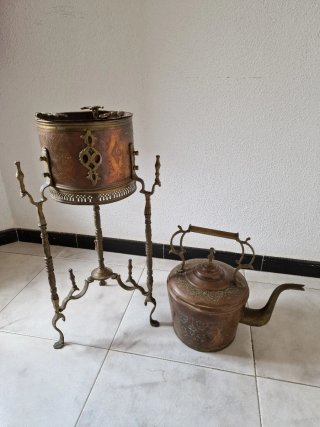 Samovar Marroquí Hervidor Agua Cobre y Laton
