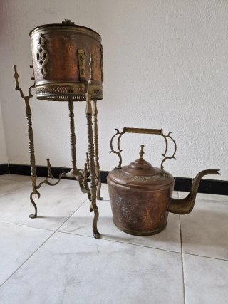 Samovar Marroquí Hervidor Agua Cobre y Laton