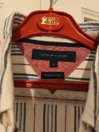Camisa original Tommy Hilfiger Rayas Azul Blanco