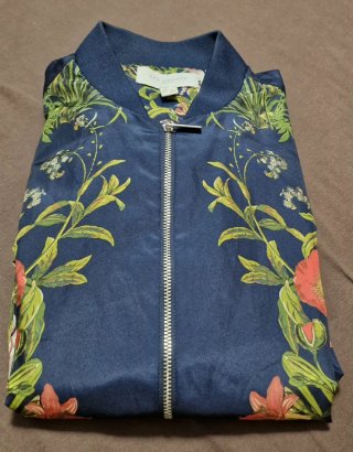 Chaqueta Springfield floral azul talla S