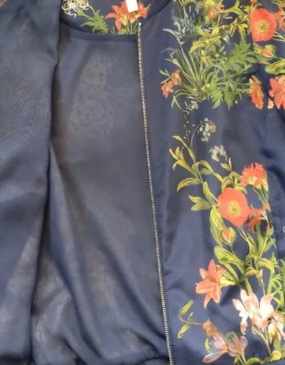 Chaqueta Springfield floral azul talla S